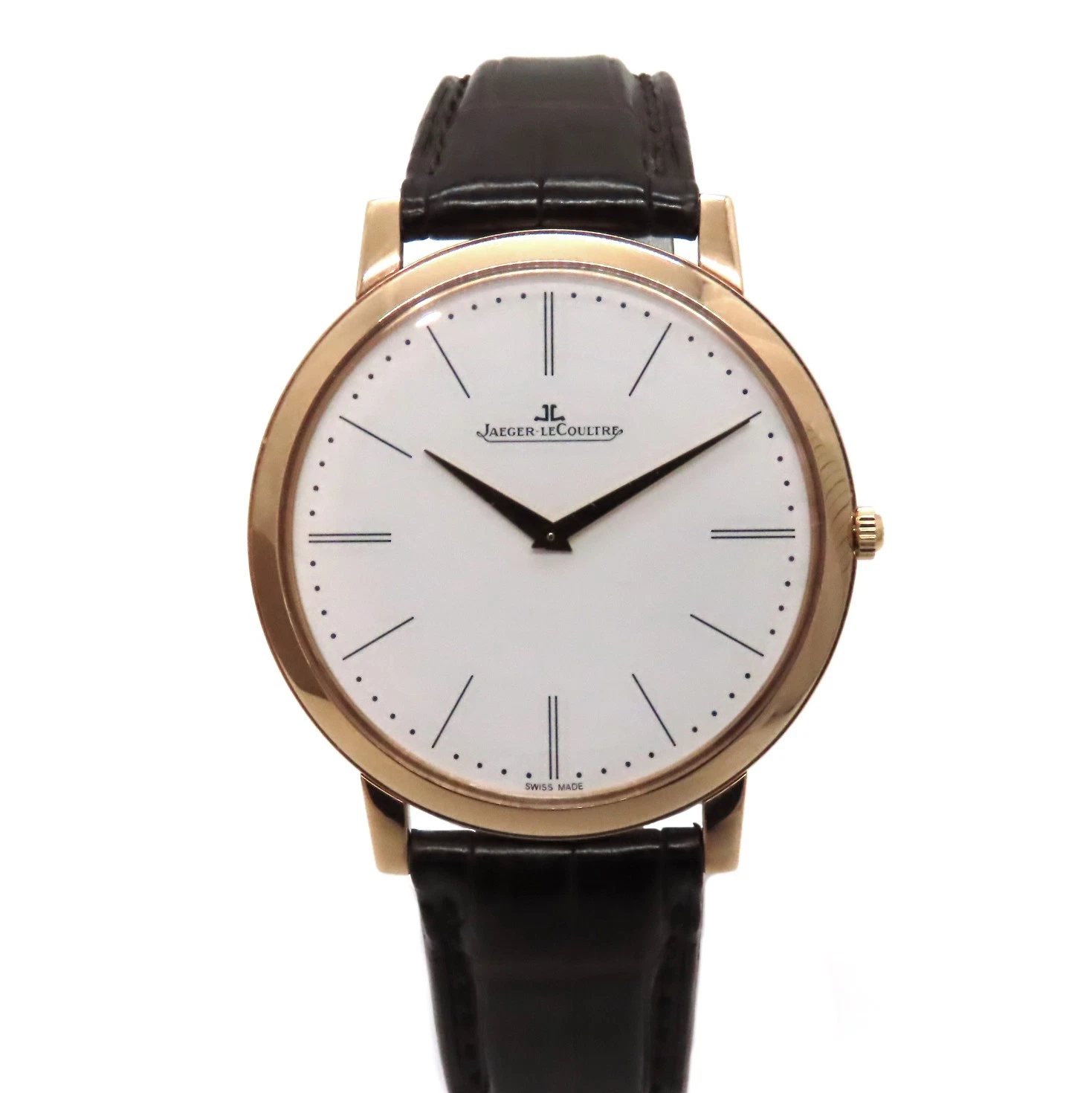 Jaeger LeCoultre — Jaeger-LeCoultre Ultra Slim Q129.25.20 Leather Diamond 39.0mm #KNW1722