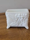 Vintage Imperial Glass Milk Glass Cigarette Holder Grape Pattern