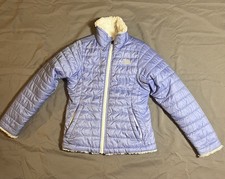 THE NORTH FACE REVERSIBLE FLEECE PUFFER GIRLS SIZE 7/8 FULL ZIP JACKET