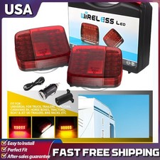 2x LED Wireless Magnetic Trailer Lights   Rechargeable TailLight Kit For Trailer