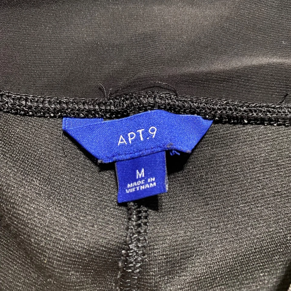 Apt. 9 Pantalones medianos para mujer gris tejido tobillo leggings elásticos Foto 3 de 4