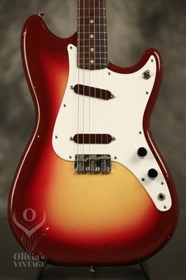 original 1962 Fender Duo-Sonic SLAB BOARD Shaded Sunburst/Maroonburst HANG TAG!