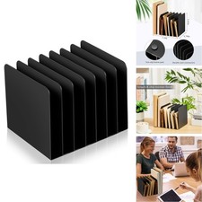 Suzile Metal Desktop File Organizer, 7 Compartments, Vertical File Sorter
