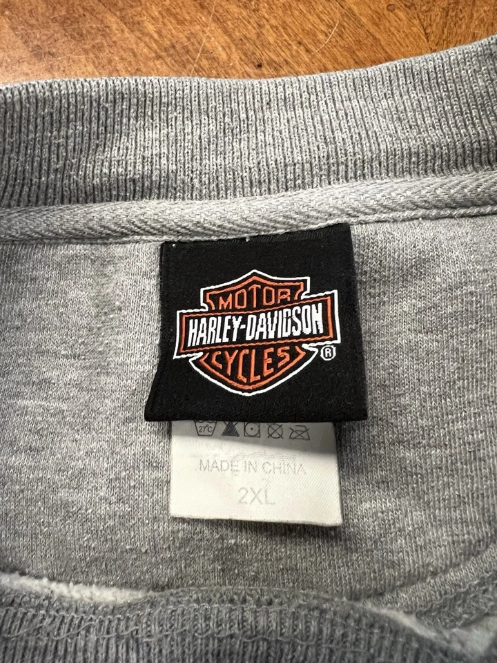 Harley Davidson vintage cuello redondo talla 2XL gris Foto 4 de 4