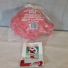 Vintage JELLO Mold 1988 Red Plastic Santa Claus Holiday w/ Recipes Never Used