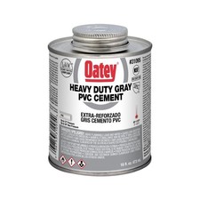 Oatey 31095 16 Oz PVC Grey Pipe Cement Medium Set