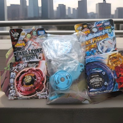 Beyblade Set WBBA Pegasis, Fang Leone Burning Claw, Ice Blue Burn Phoenix