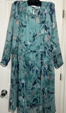 New Junarose women dress Plus Size 20 lined dress Floral shirred waist/shoulders
