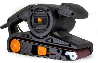 7-Amp 3 in. x 21 in. Corded Belt Sander with Dust Bag , Black