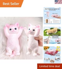 Crown Pink Cat Squishy Toys Large, Soft Fidget for Stress Relief Autism Aid