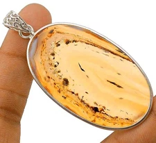 Natural Montana Agate 925 Solid Sterling Silver Pendant Jewelry 