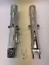 FLSTC FLSTN HERITAGE DELUXE FATBOY 07-16 CHROME SOFTAIL 41mm FORK SLIDER LEGS B2