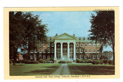 Alumnoa Hall Hood College Frederick Maryland Vintage Postcard MD
