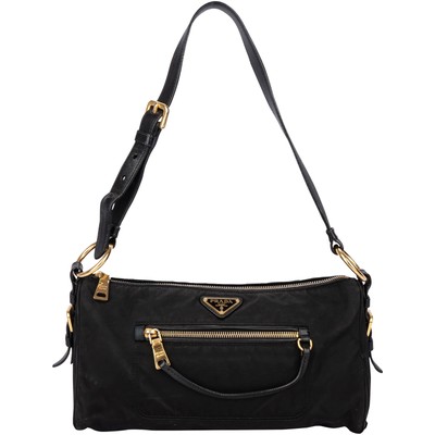 Prada Black Tessuto Triangle Shoulder Bag