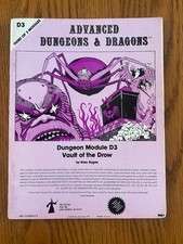 D3 VAULT OF THE DROW 1978 Monochrome Dungeons & Dragons 1st Ed Module VG+