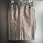 AGNES agnès b. Paris Made in France NWOT Black Leather Pencil Skirt Pockets 12