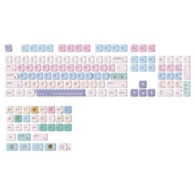 Shining Ceramics Imitation PBT Keycaps Set For Enhances Typing Experience And