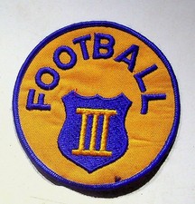 Football Embroidered Patch III 3" Iron-On Sew-On Sports Decor