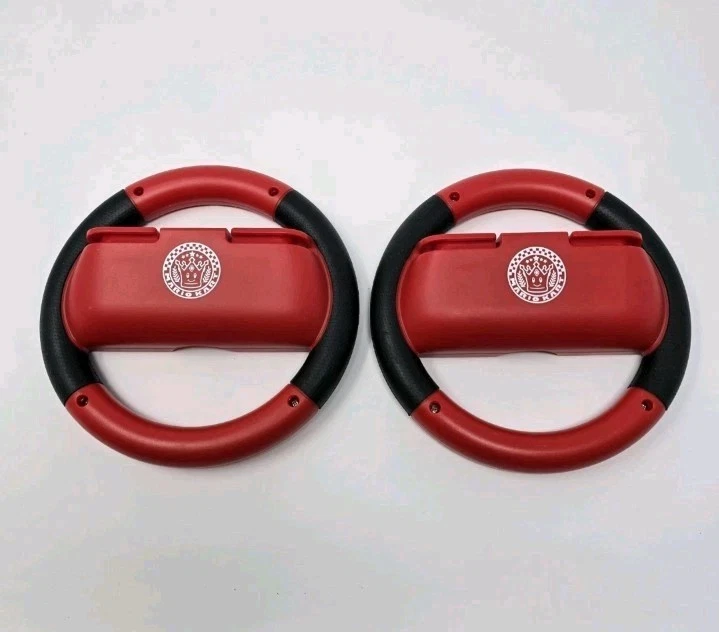 2 Mario Kart 8 Deluxe Red Mario Steering Wheels Nintendo Switch Joy-Con - Image 3 of 4