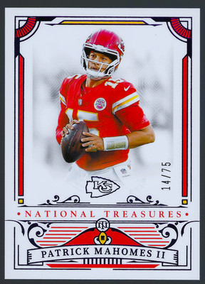 Patrick Mahomes II 2025 Panini National Treasures #47 Purple /75 Chiefs