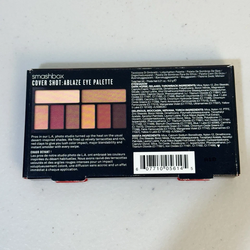 Smashbox Cover Shot Eye Shadow Palette Ablaze Travel Size Pigmented Makeup Kit - Image 2 of 4