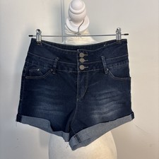 YMI Wanna Betta Butt Women's Blue Denim Shorts Cuffed Size 3 / 26