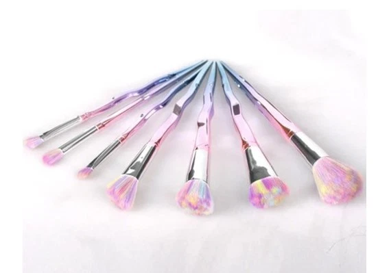 PACK DE 7 PINCELES DE MAQUILLAJE IRIDISCENTES LA SANTE - ARCO IRIS Foto 2 de 4