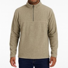 Croft  Barrow Tan Fleece Quarter Zip Pullover Men's Medium