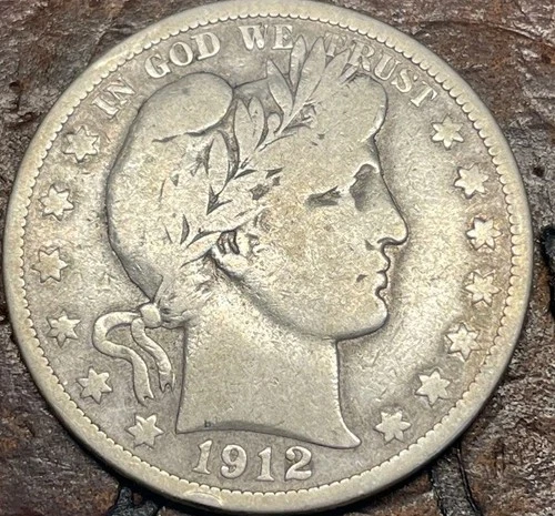 1912-S Barber 50¢ Half Dollar USA 🇺🇸 Historic Silver Coin 🪙 🔥