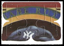 1982 Donruss #4-6 '81 Baseball Great Moments Babe Ruth Puzzle New York Yankees
