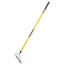 Seymour Midwest 16-1/4 in Steel Bow Rake, 16 Tines, 60 in L Fiberglass Handle