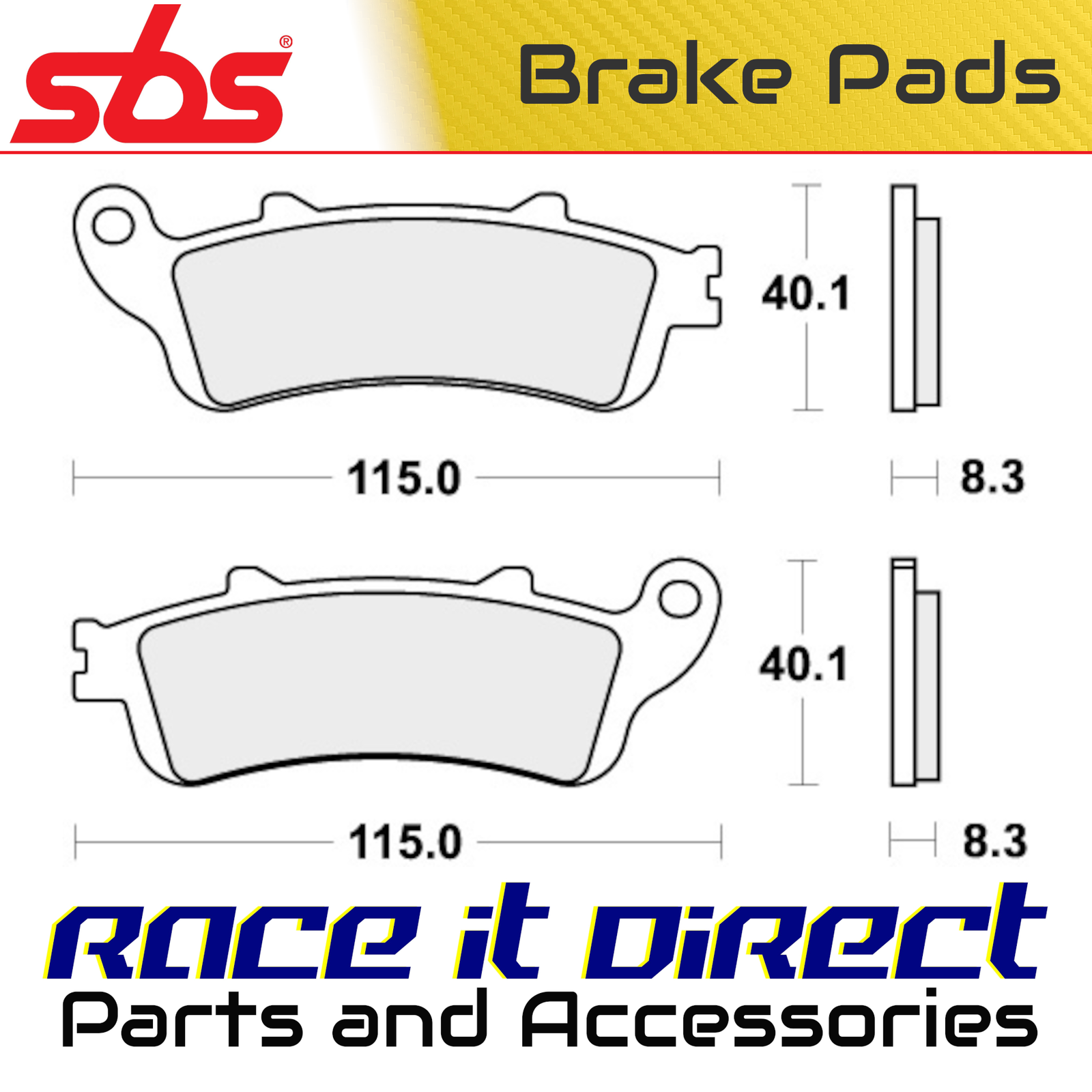 Brake Pads for HONDA NT 700 V DEAUVILLE ABS 2006-2017 Rear Street SBS