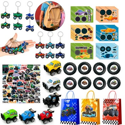 Monster Truck Party Favors 110 Pcs Car Party Gift Bags Goodie Bags Stickers Set