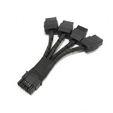 16 Pin Male To 4x8 Pin Female PCIe 5.0 Adapter 600W 16AWG 3.94 Inch Cable