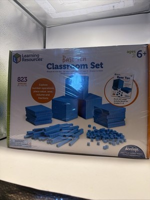 Learning Resources Brights Base Ten Classroom Set, 20-25 Students, 823 Piece Set