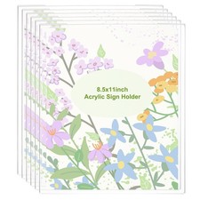 Acrylic Sign Holder, 12 Pack 8.5x11 Clear Picture Frame, Horizontal