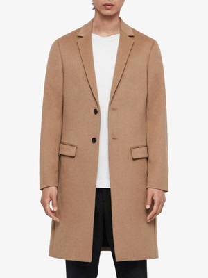 allsaints camel coat