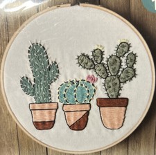 Leisure Arts Cactus Garden Embroidery Kit 49811 Southwest Desert Art