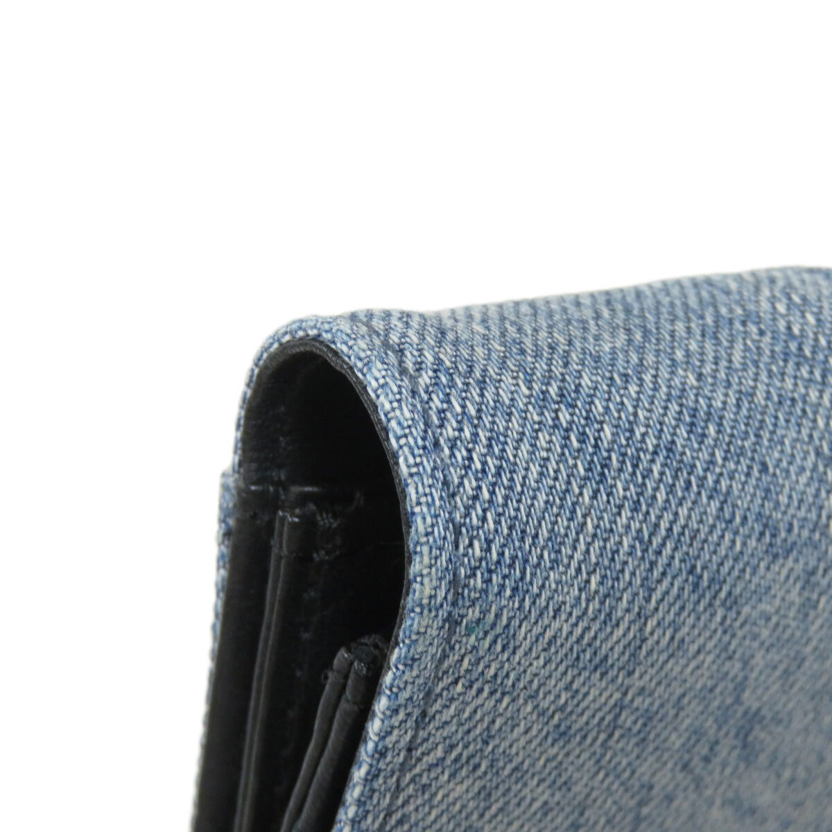 DIESEL Bifold Wallet with Coin Pocket logo Denim Gem