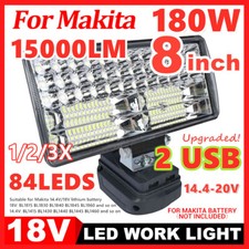 18V LED Li-ion Work Light Torch Workshop Camping Flashlights For Makita Battery