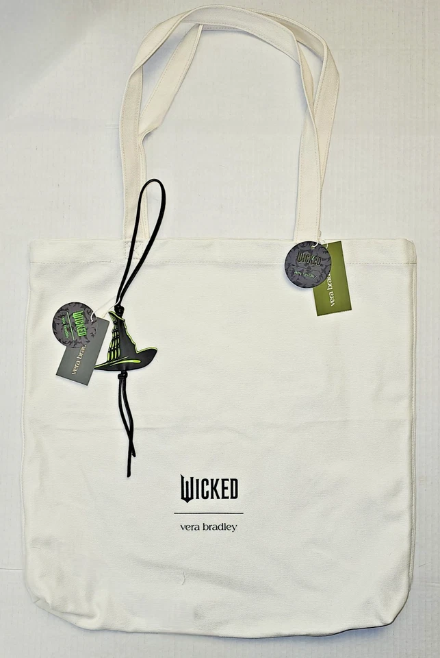 Vera Bradley Wicked Tote Bag w/ Leather Elphaba Wickedly Beautiful Bag Charm NWT - Image 2 of 4