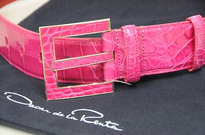 $1590 NEW Oscar de la Renta Alligator Crocodile Waist Belt  display picture 2