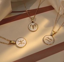 Zodiac Sign Gold Necklace