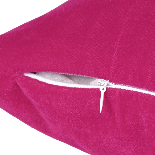 Home Decor Velvet Cushion Cover Piping Edge with Zipper Pillow Case Set of 2 - Picture 6 of 91