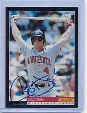 Baseball Card IP auto CHIP HALE Minnesota Twins 1994 Score