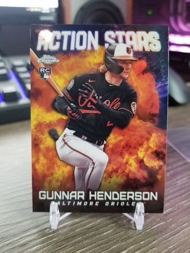 2023 Topps Chrome Update GUNNAR HENDERSON Action Stars ASC-2 Baltimore Orioles  - Bild 1 von 7