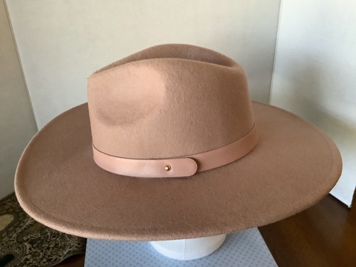Head Over Heart Flat Brim Fedora Hat 90% Wool- By Ruthie Grace