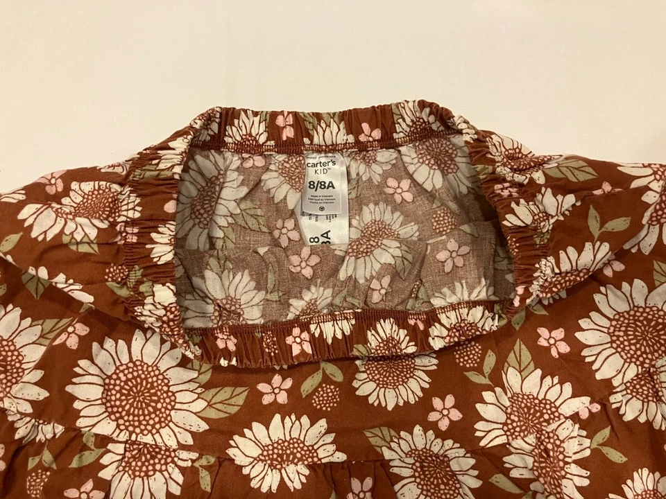 Falda Carter's Niñas Floral Talla:8/8 A Cintura Elástica Marrón Foto 2 de 3
