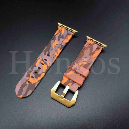 38/40/42/44 MM Apple Watch correa correa camuflaje de goma se ajusta para iwatch smart - Imagen 44 de 111