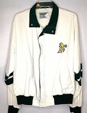 Oakland A's Vintage Swingster Team Windbreaker Jacket Sz L Stitched Logo Cotton
